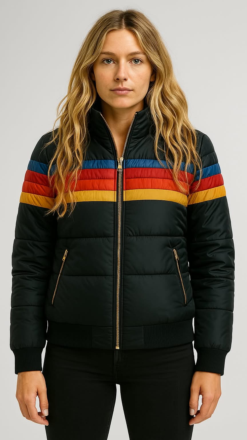Ella | Cozy Color Block Winter Jacket for Women 1