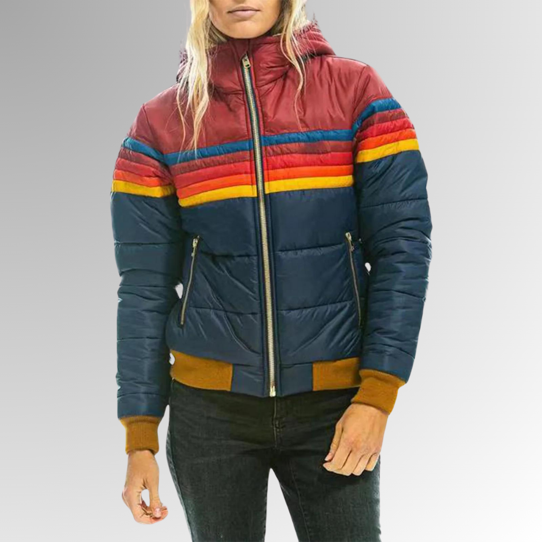 Ella | Cozy Color Block Winter Jacket for Women 4