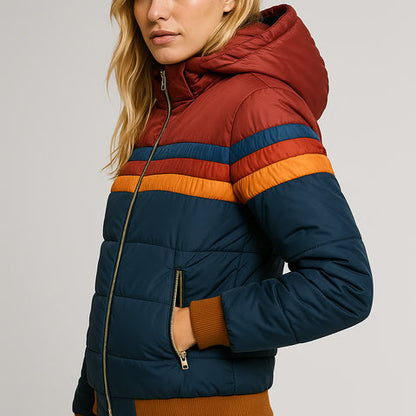 Ella | Cozy Color Block Winter Jacket for Women 5