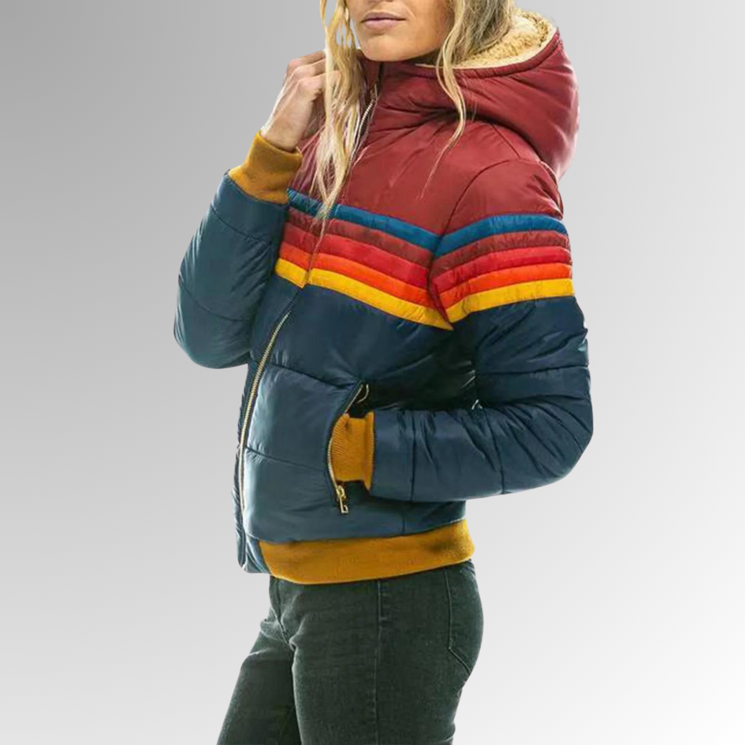 Ella | Cozy Color Block Winter Jacket for Women 7