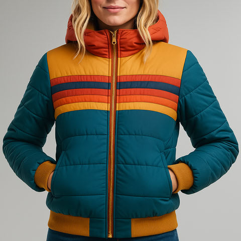 Ella | Cozy Color Block Winter Jacket for Women 8