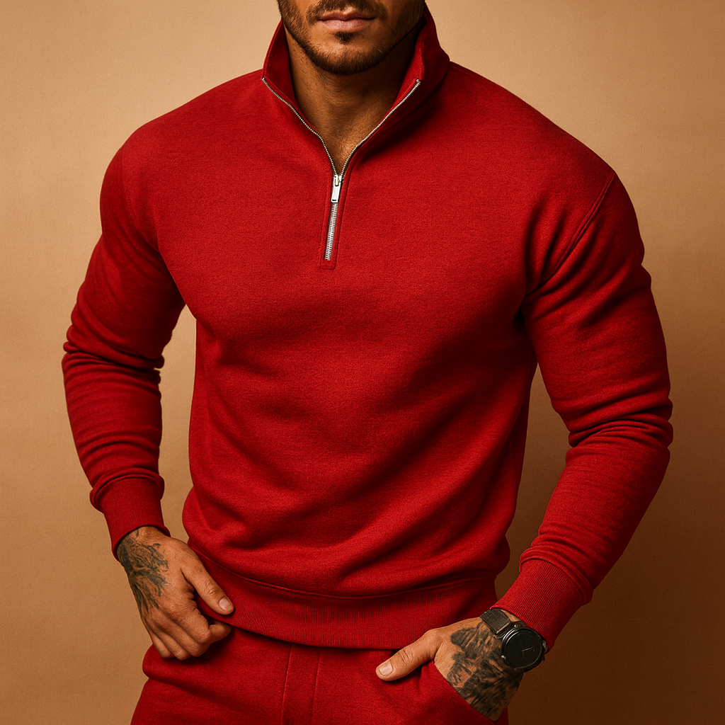 Ethan | Cozy Stylish Mens Half Zip Jumper for Autumn Winter 1