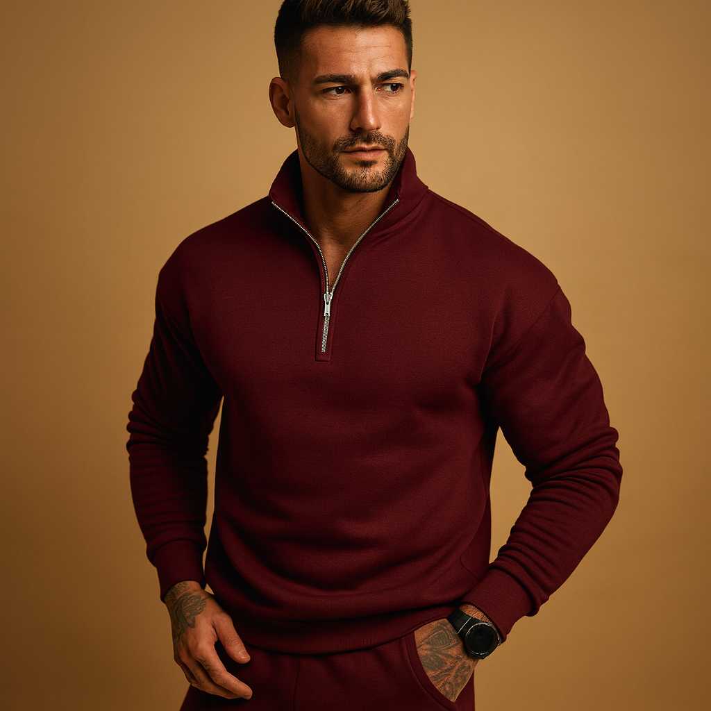 Ethan | Cozy Stylish Mens Half Zip Jumper for Autumn Winter 3