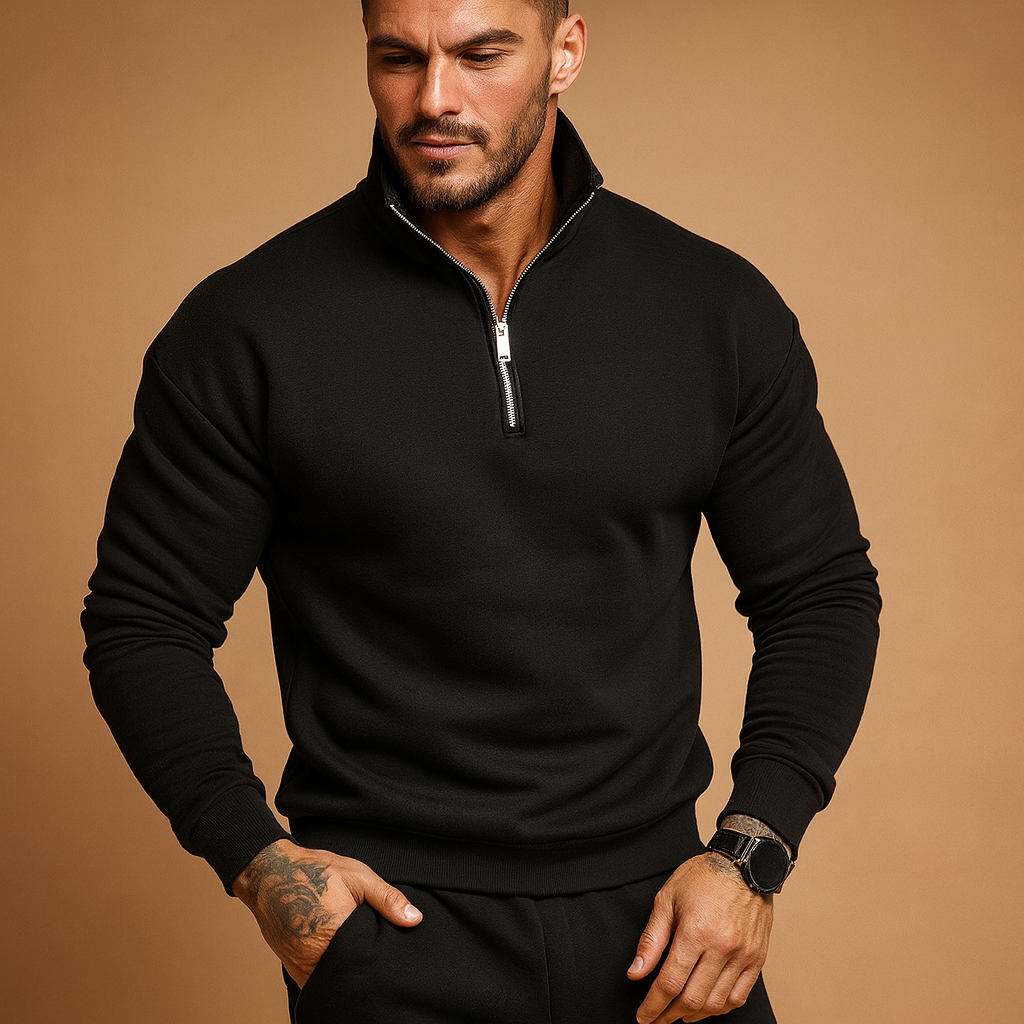 Ethan | Cozy Stylish Mens Half Zip Jumper for Autumn Winter 4