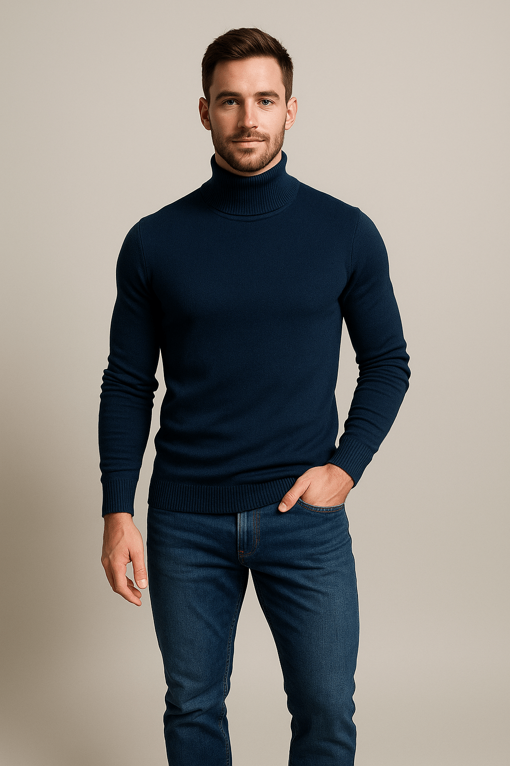 Ethan | Elegant Slim Fit Men's Turtleneck Sweater for Autumn and Winter 2