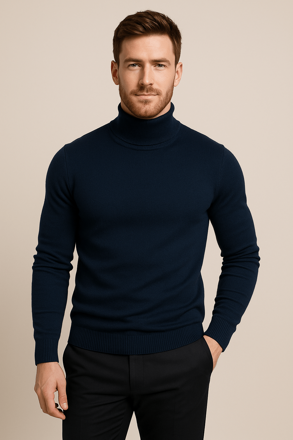 Ethan | Elegant Slim Fit Men's Turtleneck Sweater for Autumn and Winter 3