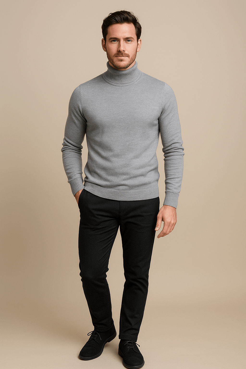 Ethan | Elegant Slim Fit Men's Turtleneck Sweater for Autumn and Winter 4