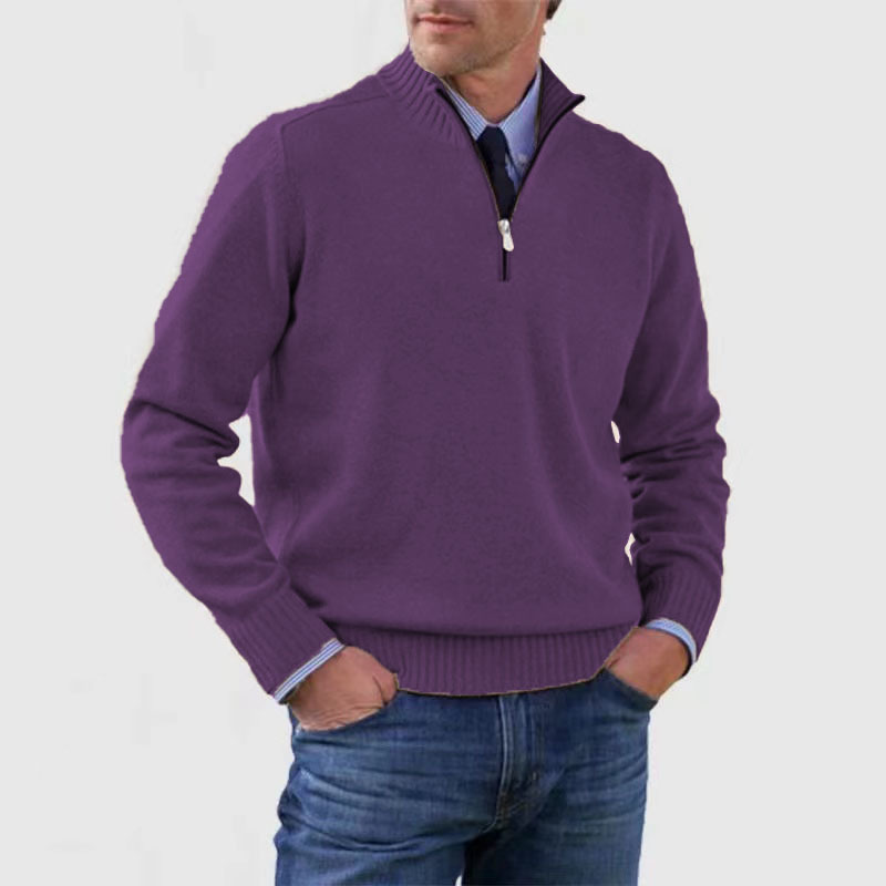 Ethan | Stylish Knitted Half Zip Jumper for Men 10