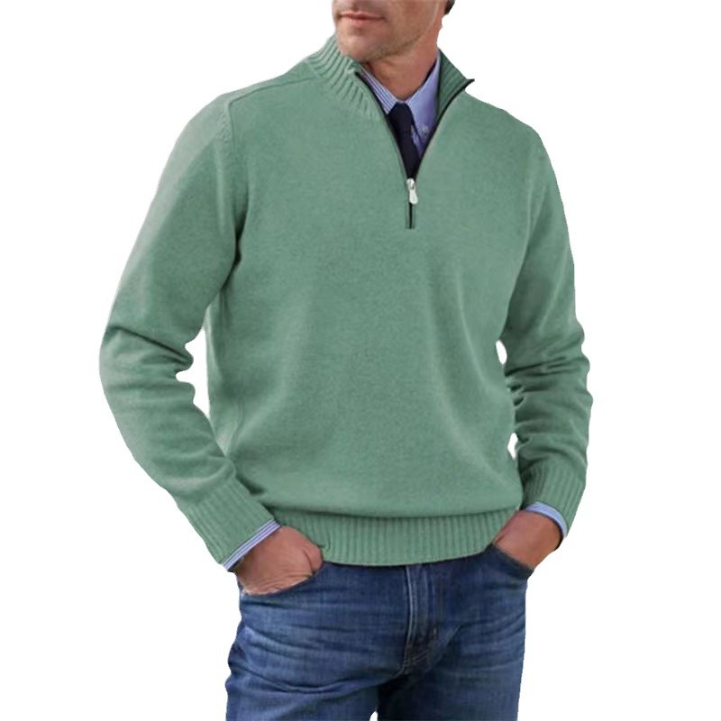 Ethan | Stylish Knitted Half Zip Jumper for Men 8