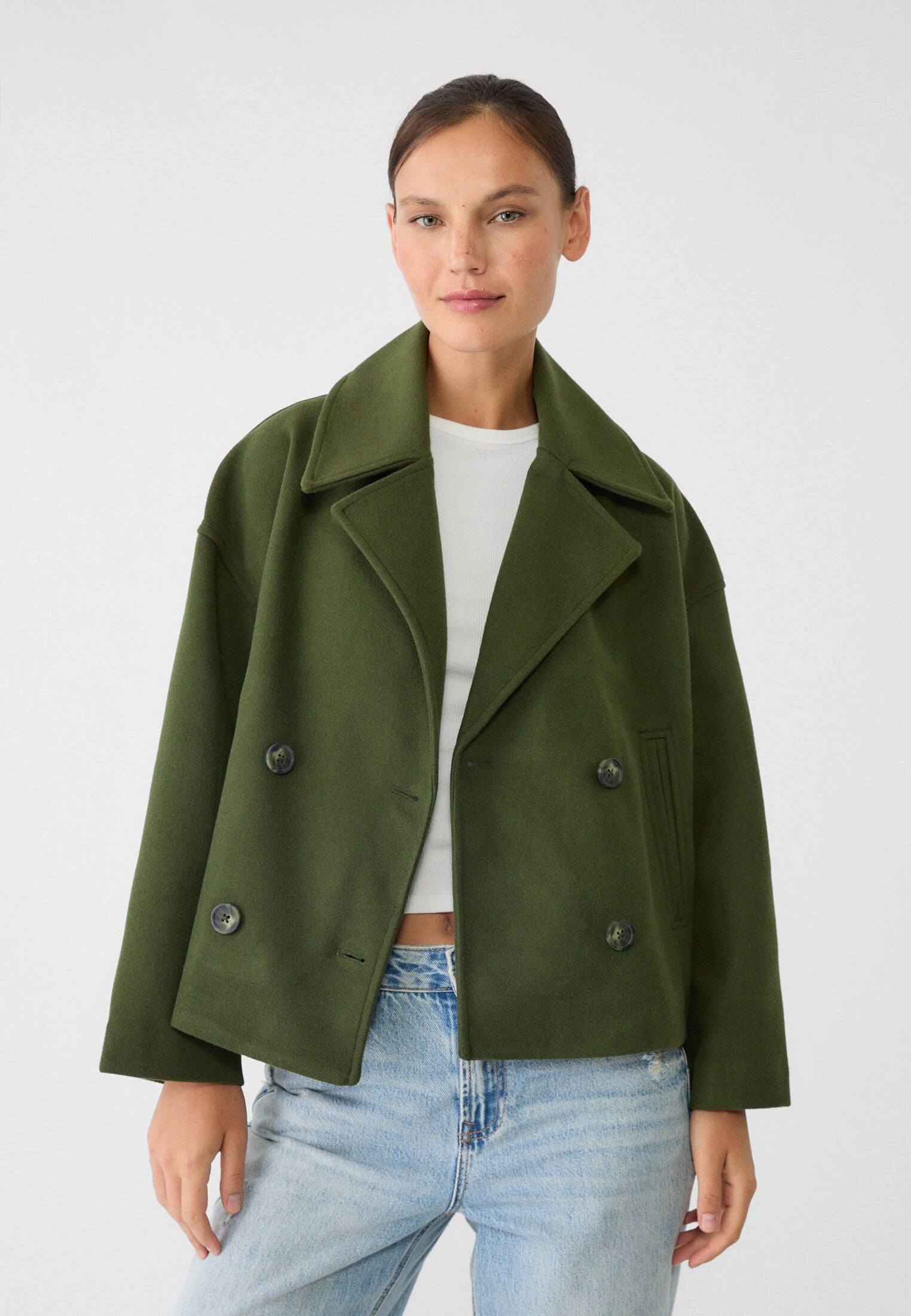 Mason | Chic Cropped Peacoat Jacket 11