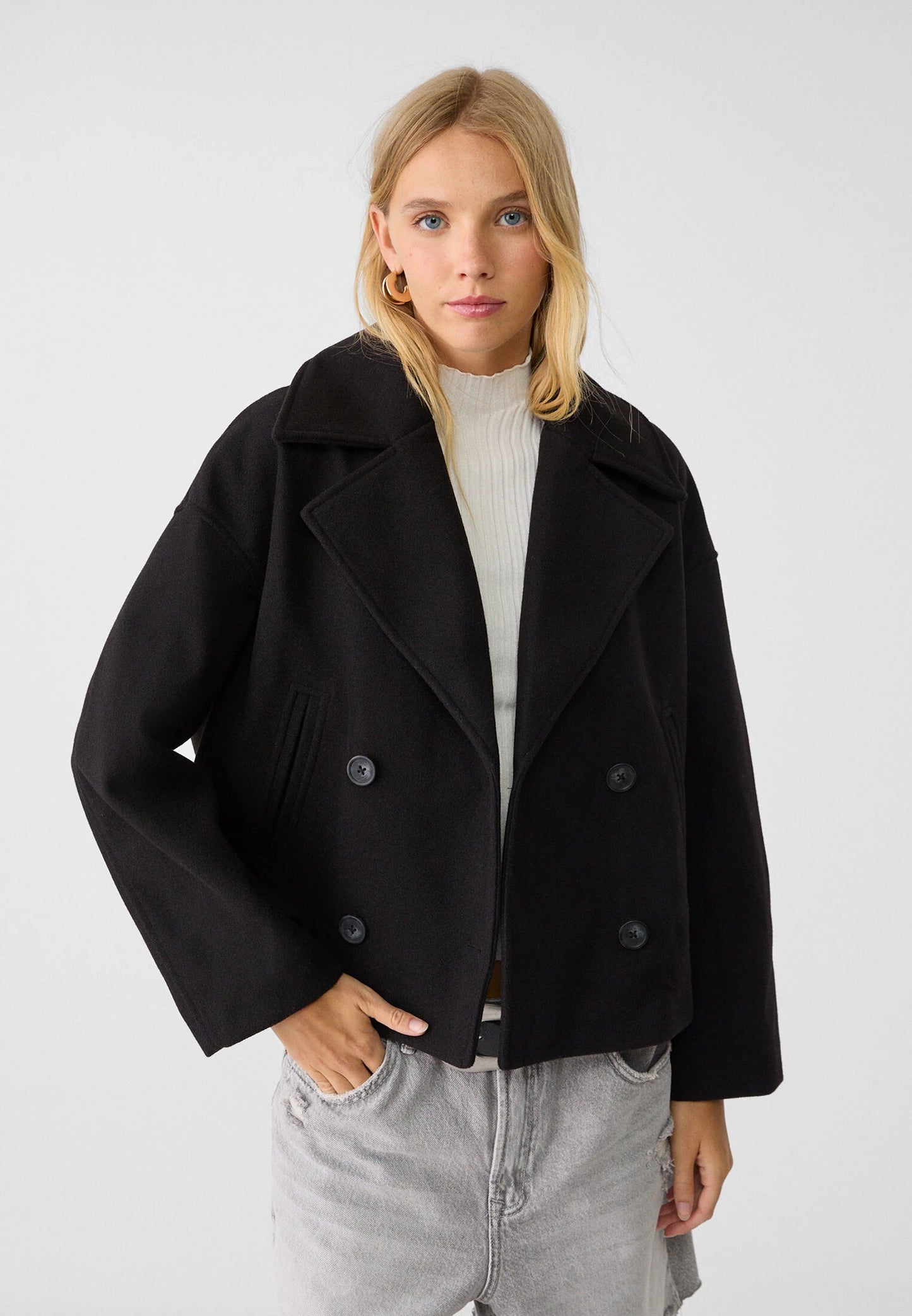 Mason | Chic Cropped Peacoat Jacket 12