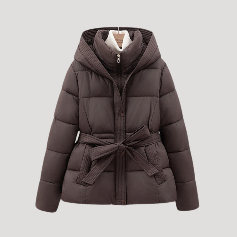 Mia | Cozy Belted Black Puffer Jacket for Women 0
