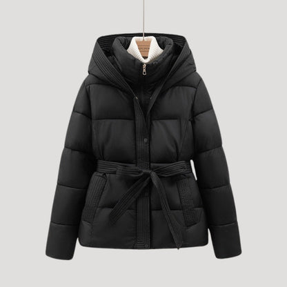 Mia | Cozy Belted Black Puffer Jacket for Women 1