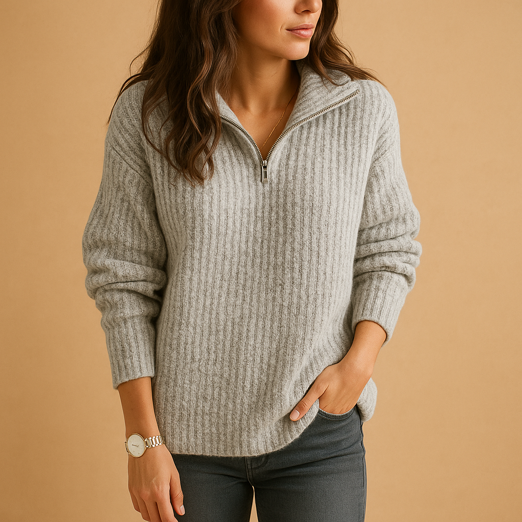 Olivia | Stylish Tailored Half-Zip Women's Jumper 2