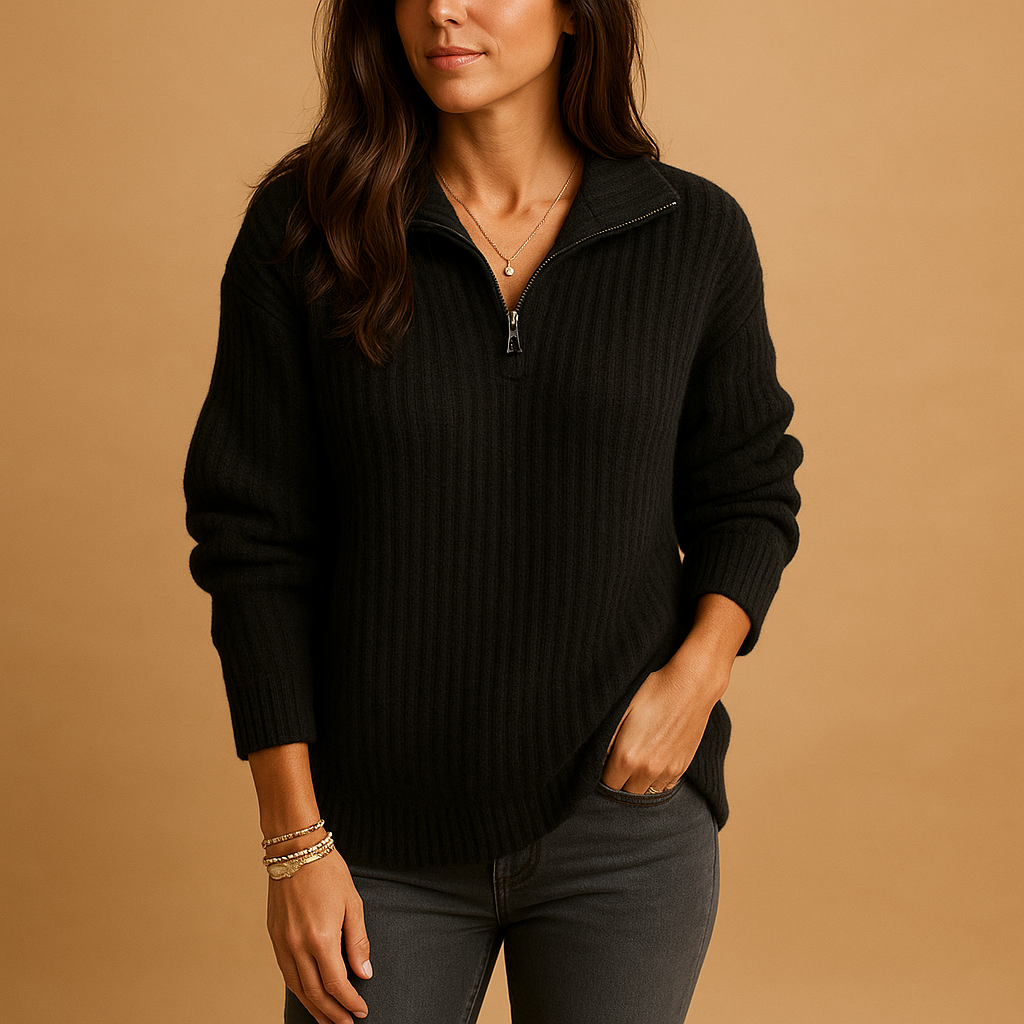 Olivia | Stylish Tailored Half-Zip Women's Jumper 4