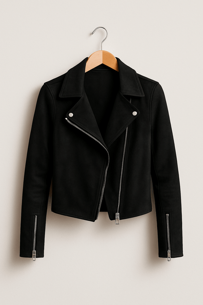 Sophia | Stylish Faux Suede Biker Jacket for Women 5