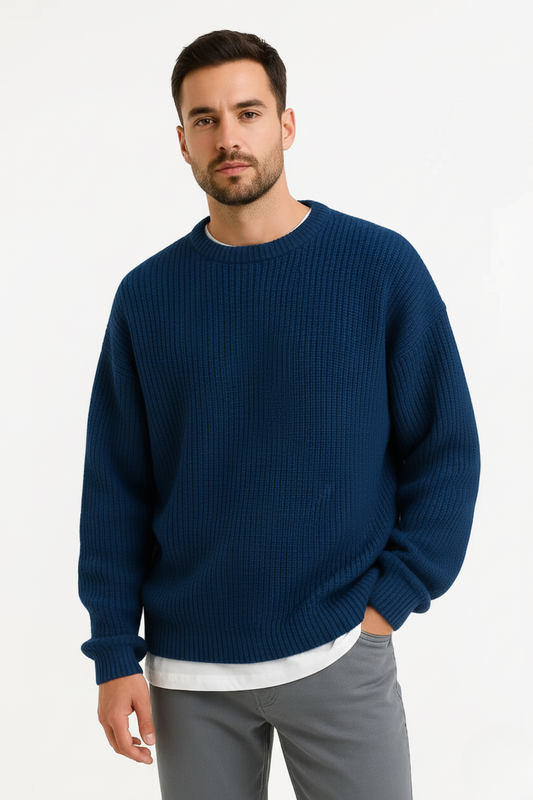 Liam | Cozy Oversized Men's Sweater with Ribbed Texture