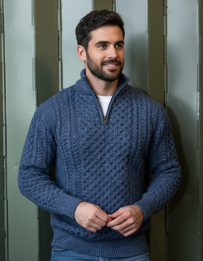 Liam | Classic Comfortable Mens Half Zip Jumper