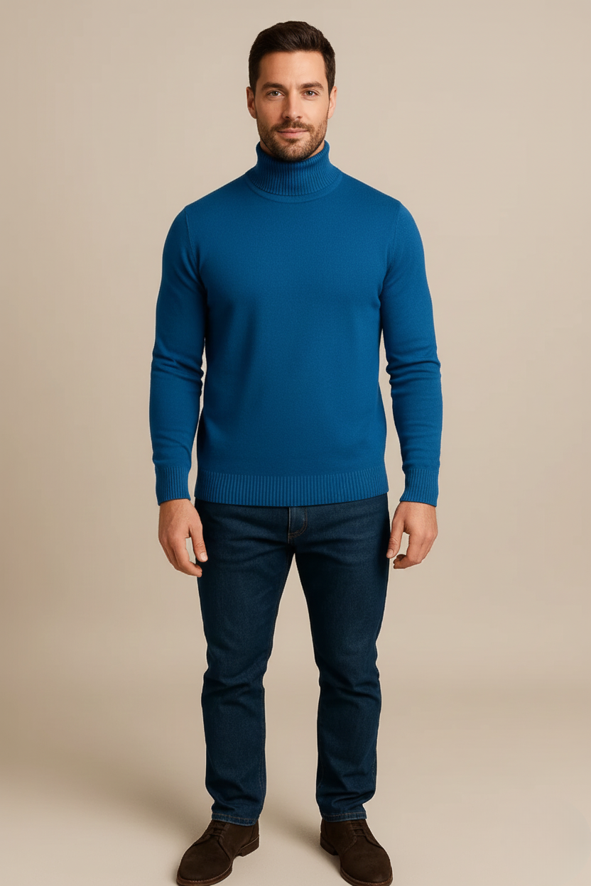 Ethan | Elegant Slim Fit Men's Turtleneck Sweater for Autumn and Winter