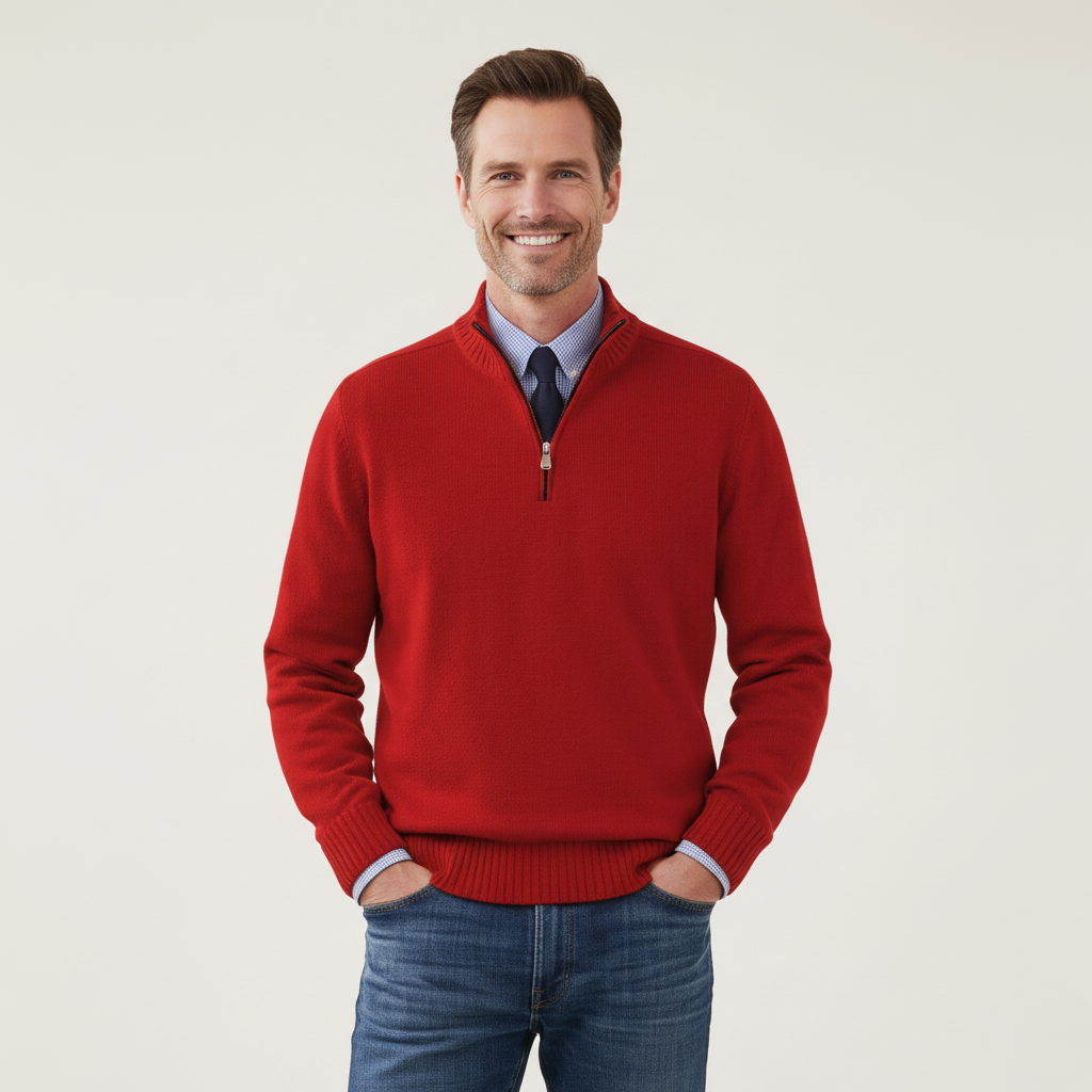Ethan | Stylish Knitted Half Zip Jumper for Men